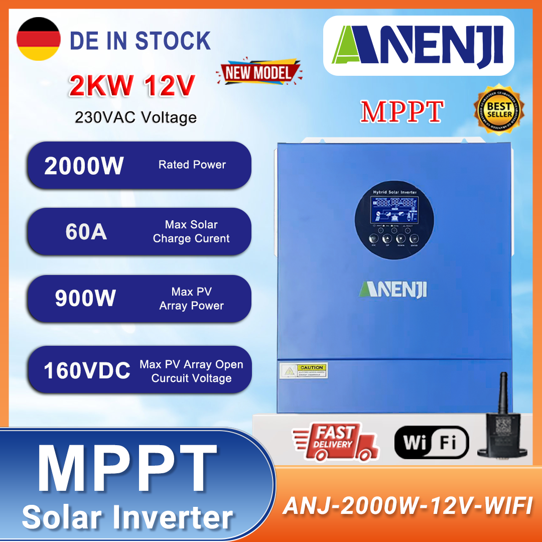 Drone Solar Charger - 2KW 12V Hybrid Solar Inverter 230VAC