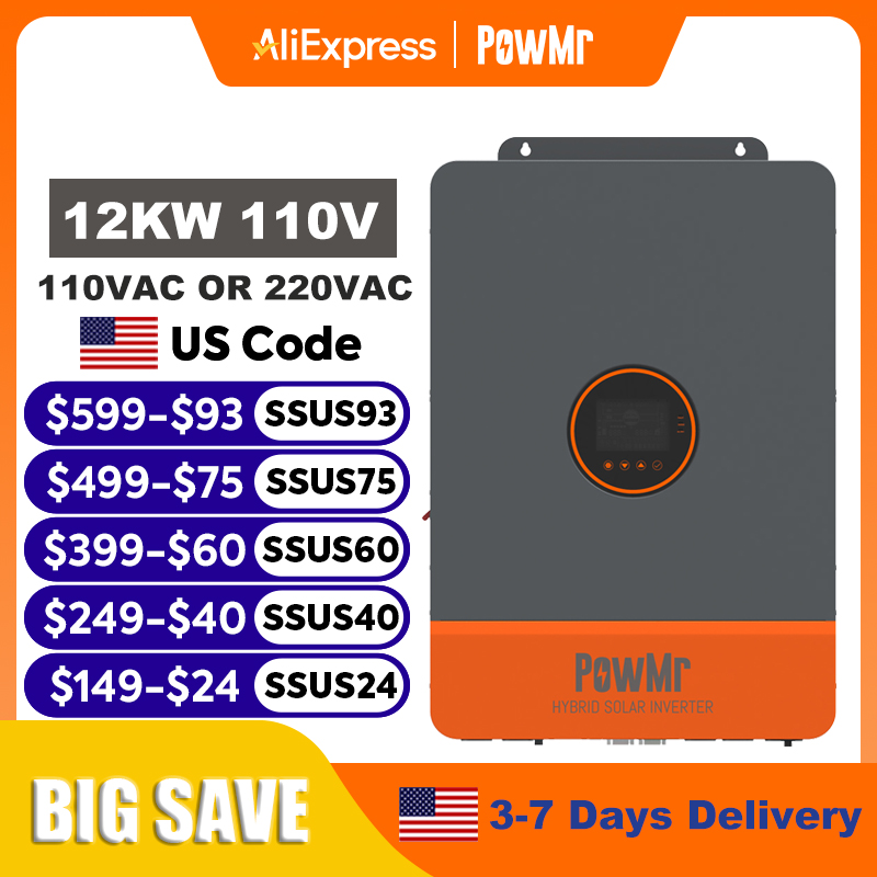 Drone Solar Charger - PowMr 12KW 10KW Split Phase Inverter