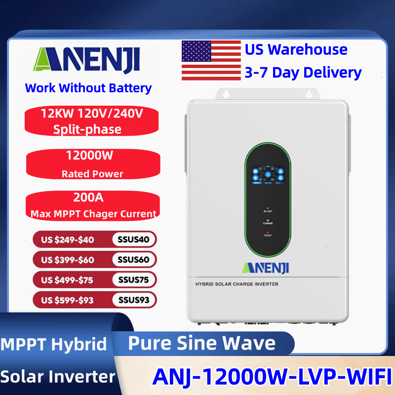ANENJI 120V/240V 12KW Split-ph - Drone Solar Charger ulasan dan harga