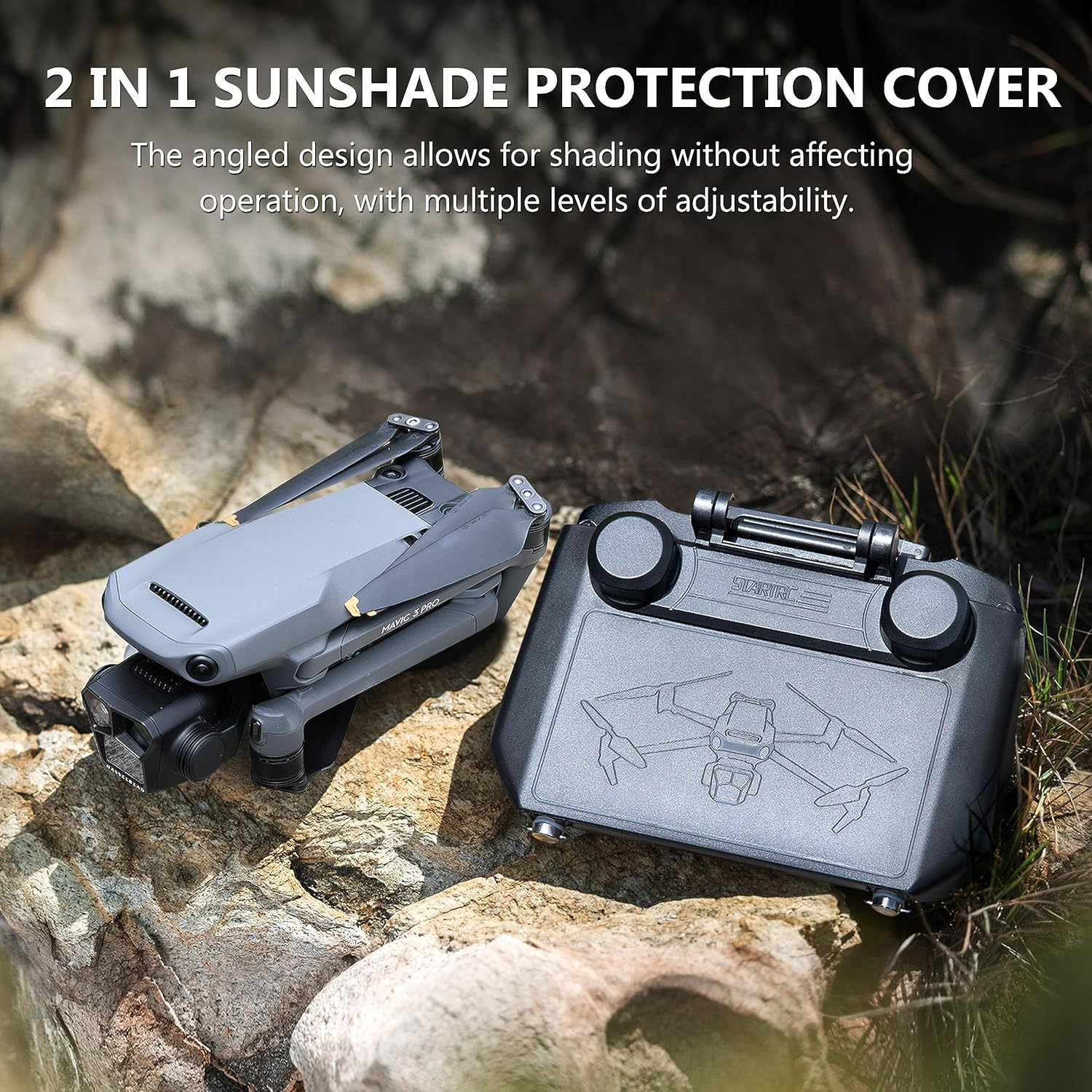 2-in-1 Sun Hood & Joystick Cov - Drone Sun Shade ulasan dan harga