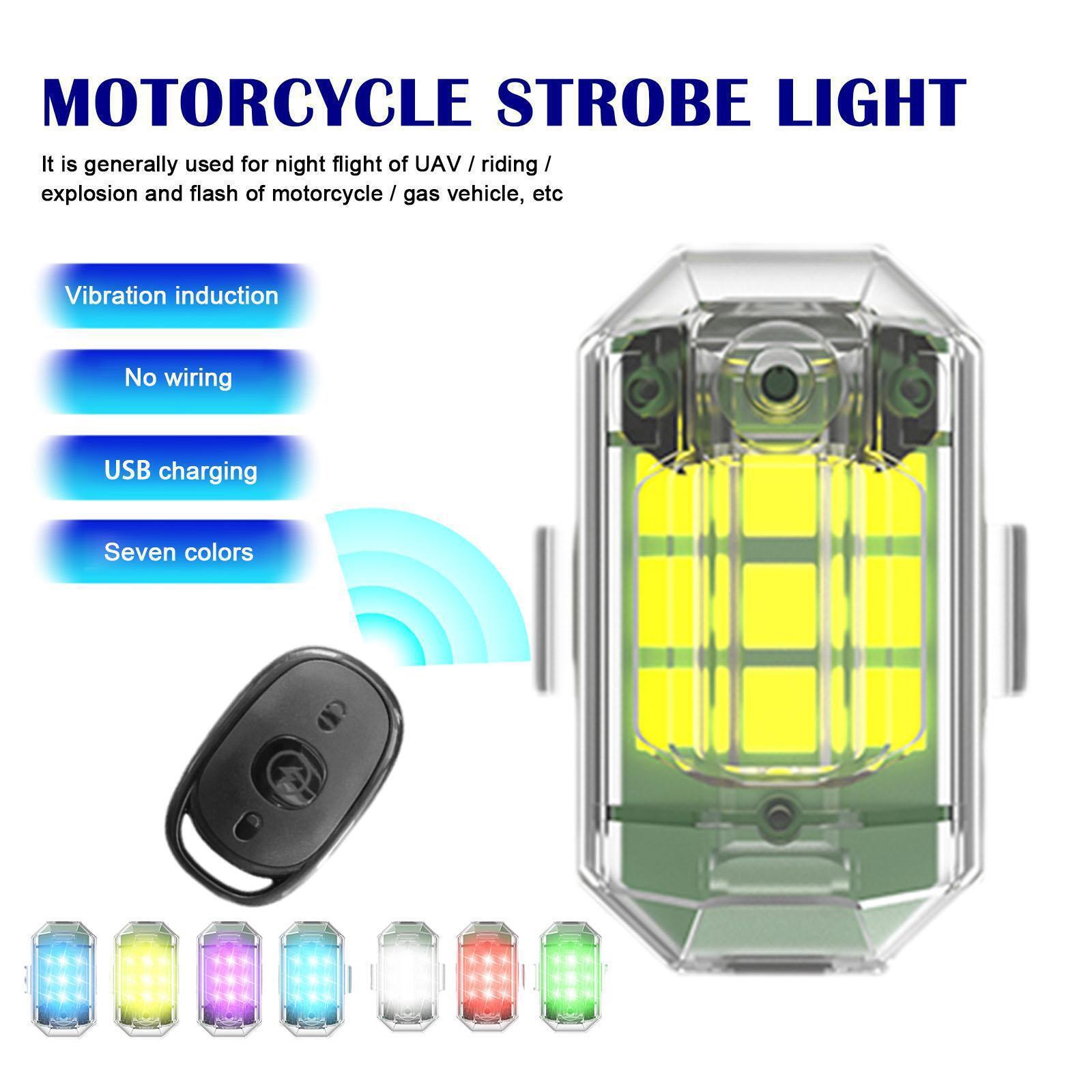 1/2/4Pc Remote Motorcycle Ligh - Drone Strobe Light ulasan dan harga