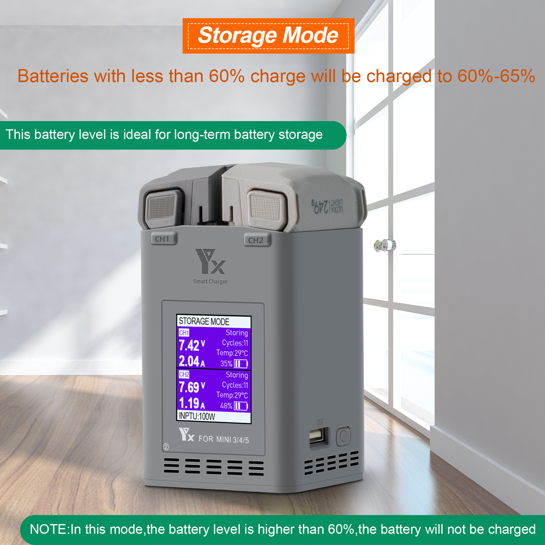 100W Intelligent Battery Charg - Drone Charging Hub ulasan dan harga