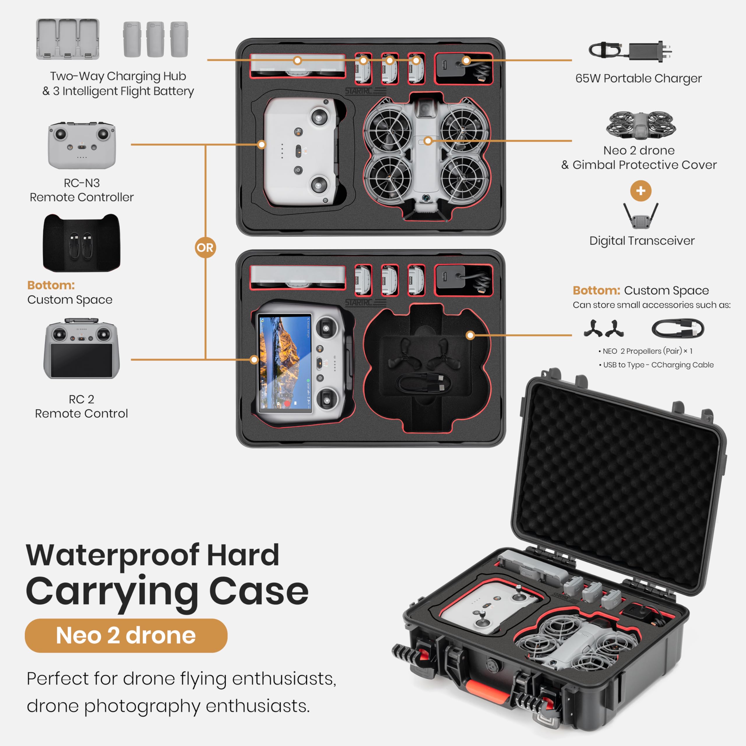 STARTRC Waterproof Hard Carryi - Drone Controller Hood ulasan dan harga