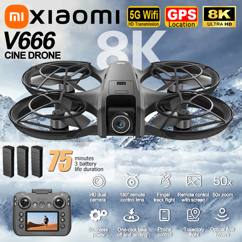 Xiaomi V666 Drone 8K Aerial HD - Drone Power Bank ulasan dan harga