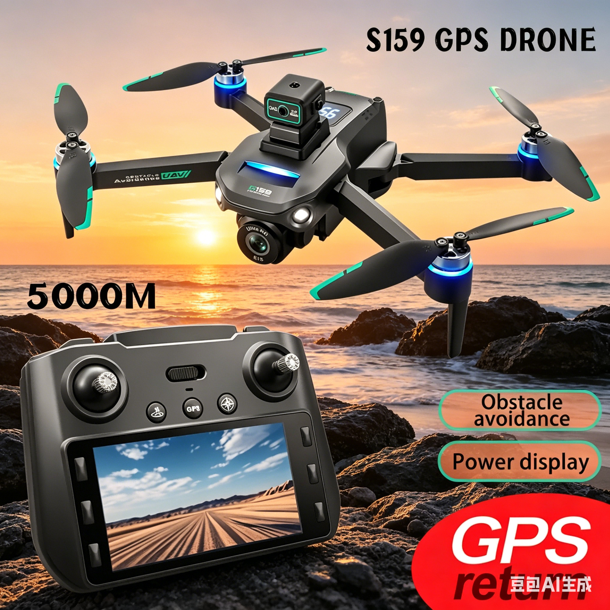 S159 GPS Drone 4K Profesional  - Drone Power Bank ulasan dan harga