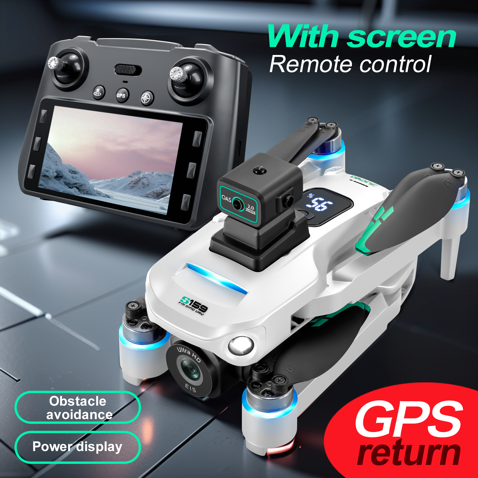 S159 GPS Drone 4K Profesional  - Drone Power Bank ulasan dan harga